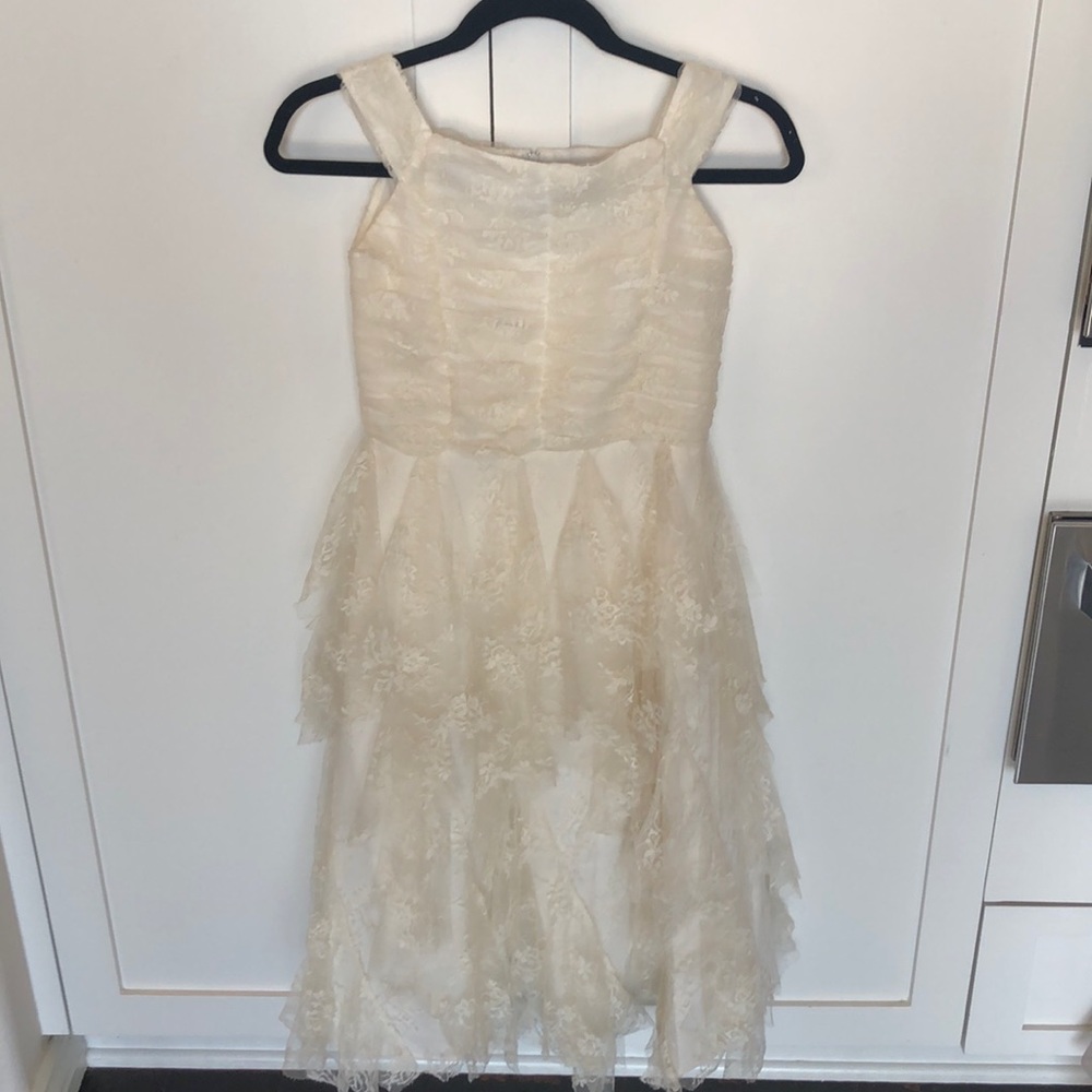 Us Angels off white flower girl dress